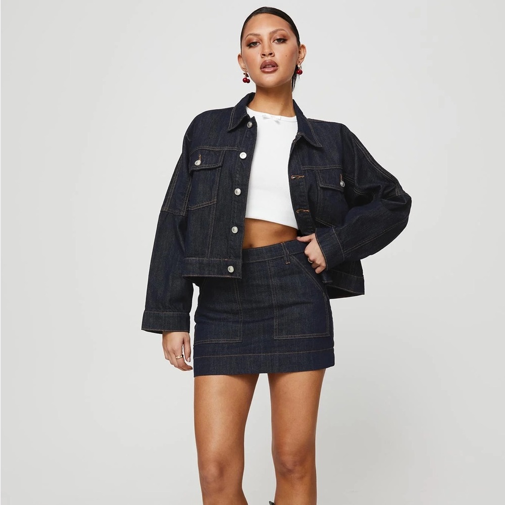 Princess Polly Denim Jacket and Skirt Set